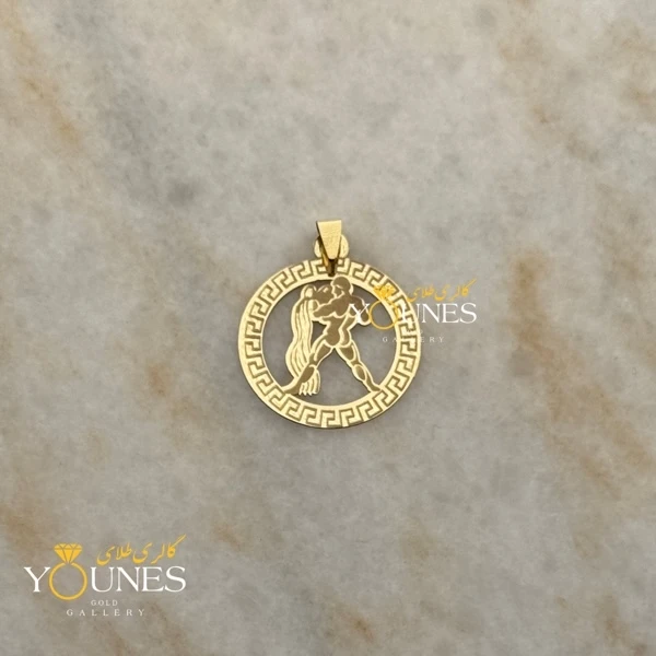 تصویر دوم آویز طلا ماه تولد بهمن 2cm